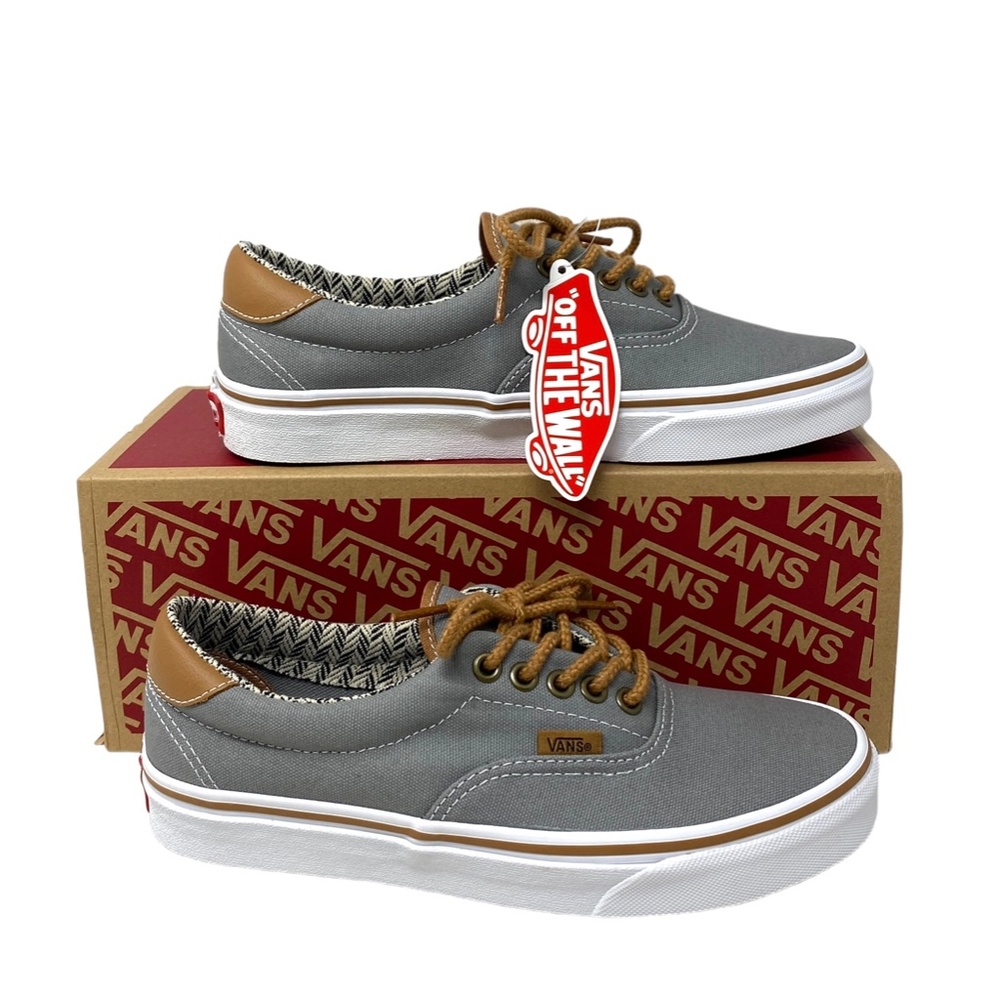 VANS Era 59 Low Top Shoes Men's Casual Sneakers Canvas Gray Chevron VN0A34589MC - Picture 3 of 10